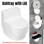 Decorative Ashtray Toilet-shaped Wall-mounted with Lid for Home Bathroom Hanging