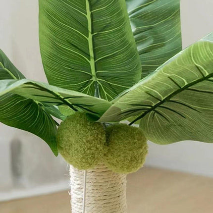 Cat Scratching Coconut Tree Kitten Post Sisal Covered Scratcher Pole Toy 32/38cm