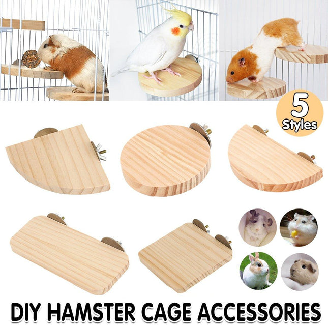 Hamster Parrot Play Stand Jump Platform Squirrel Cage Accessories Gear Pet Toy - Aimall