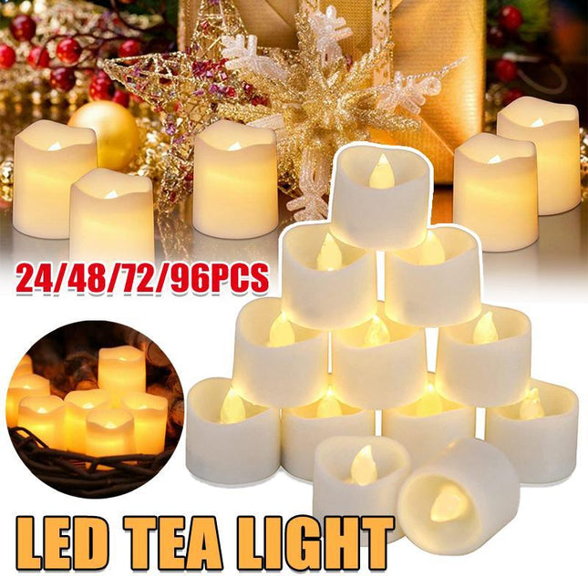 24PCS LED Votive Flameless Tea Candle Light Wedding Church Decoration - Aimall
