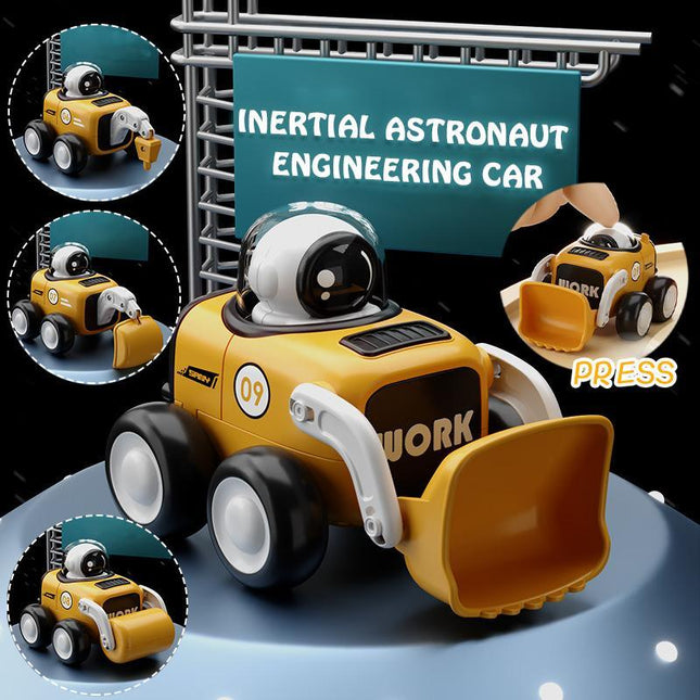 Astronaut Inertial Engineering Vehicle with Whistle Cartoon Shaped Kids Car Toys - Aimall