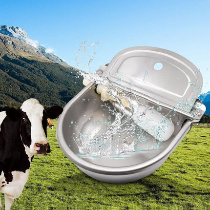 Automatic Stainless Steel Water Bowl 4L Auto Fill Drinking Trough for Animals