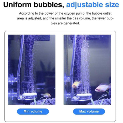 Quiet Bubble Stone Aerator Head Fish Tank Oxygen Pump Nano Air Disc Atomizer