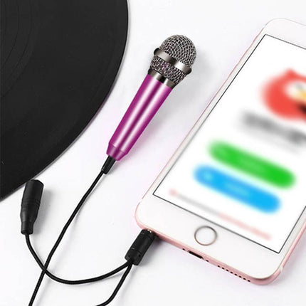 Mini Microphone Portable Vocal Instrument Mic for Mobile Phone Laptop Notebook - Aimall