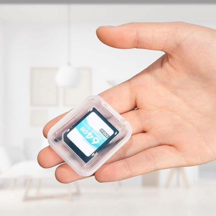 10pcs Transparent SD SDHC Memory Card Storage Box Flip Open Single Card Holder
