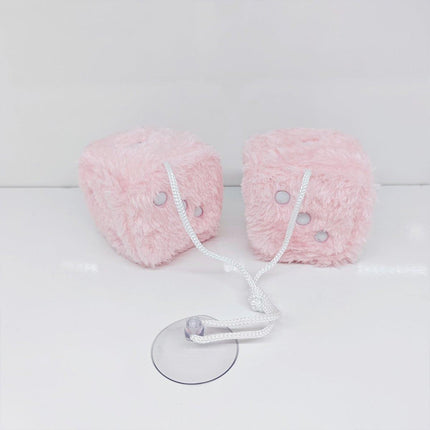 1pair Dice Plush Toy Cube Pendant Keychain Charm Cute Soft Accessory Gift