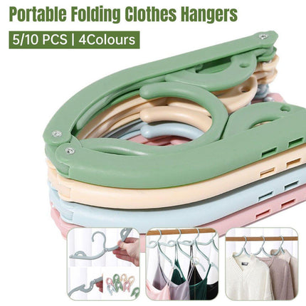 5/10pcs Travel Portable Folding Hangers for Clothes Business Trip Essentials