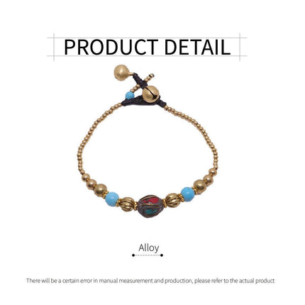 Ethnic Style Handmade Bracelet Color Stone Sky Bead Fashion Round Bead Bracelet