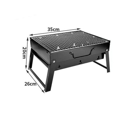Outdoor Camping Portable & Foldable Charcoal BBQ Grill Hibachi Picnic Barbecue - Aimall