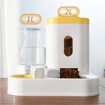 2in1 Pet Bowl Vertical Feeder and Drinker Cat Dog Bowl Water and Food in One