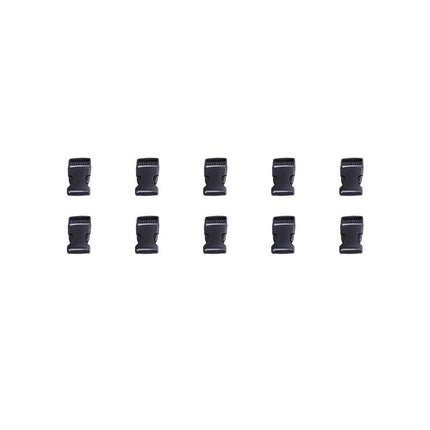 10pcs Black Plastic Buckle Clips for School Bag Backpack Strap Multifunctional