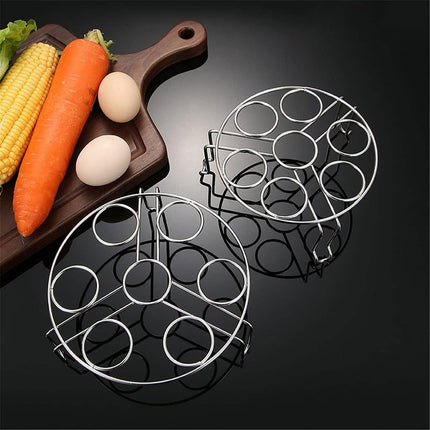 Double Layer 304 Stainless Steel Steaming Rack Tripod Egg Rack Kitchen Cooking