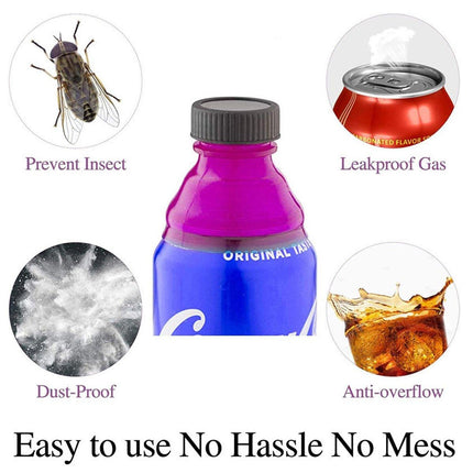 12pcs Leakproof and Spillproof Plastic Screw Caps Durable Bottle Sealing Lids