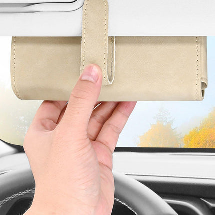 Car Sunglasses Holder Sun Visor Glasses Clip Storage Case Organizer for Vehicles