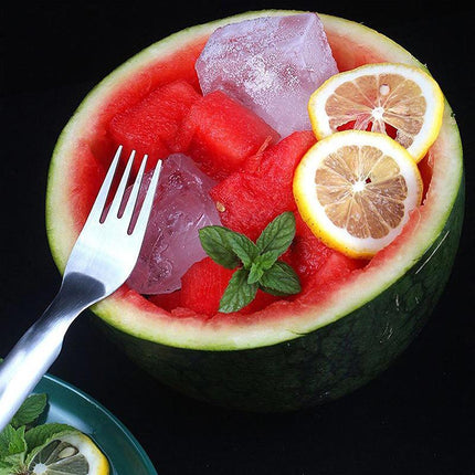 Multifunctional Watermelon Fork Slicer Cutter Stainless Steel Fruit Fork Tools - Aimall