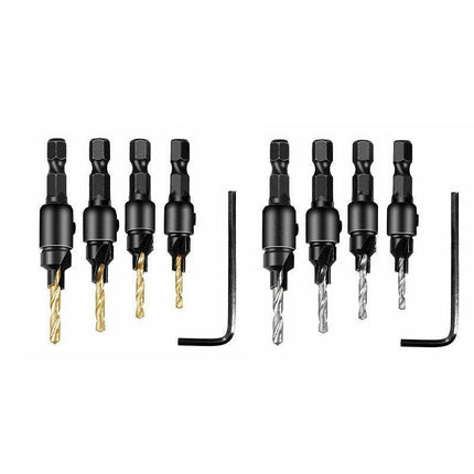 4Pcs Screw Countersink Bit Set Pilot Holre Drill Metal Plastic Wood Hex Shank Au - Aimall