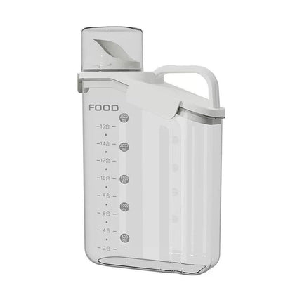 2Sizes Portable Transparent Grain Storage Jar Cat Food Rice Snack Tea Container