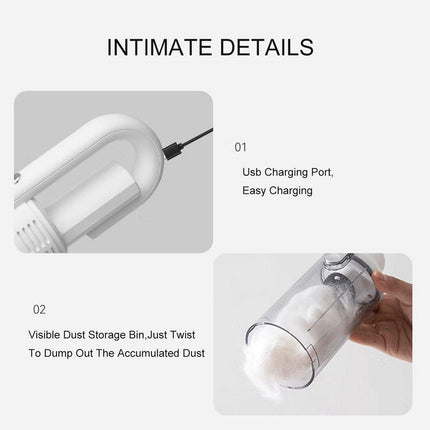 Wireless Electric Handheld Vacuum Cleaner Suction Dog Cat Hair Cleaning Tool