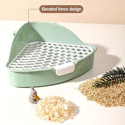 Rabbit Litter Box And Small Animals Pet Toilet Pee Pad Supplies Potty Rabbit - Aimall