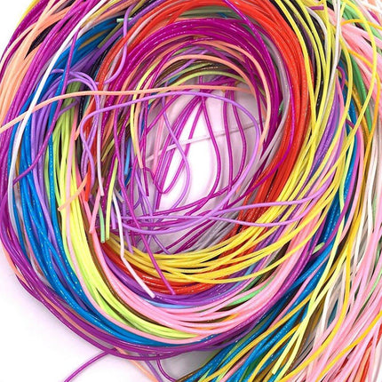 200pcs Colourful 1M PVC Braided Rope DIY Craft Cord for Bracelet Making Supplies