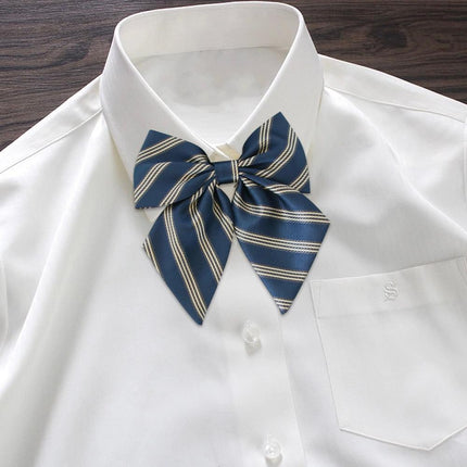 For Women School Uniform Checkered Lovely Sailor Style JK Japanese Collar BowTie - Aimall