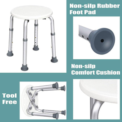 Non Slip Bath Chair Elderly Bathroom Stool Toilet Seat Secure Shower Bench