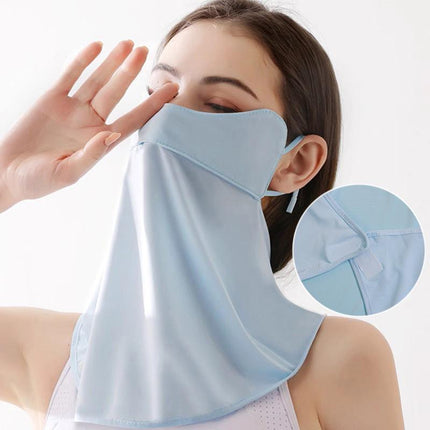 Ice Silk Sunscreen Mask Scarf Head Face Neck Gaiter UV Protection Outdoor Hiking - Aimall
