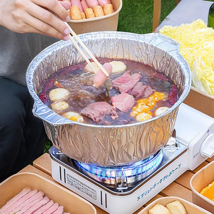 10PCS Duty Aluminum Foil Pots for Hotpot Camping Picnic Tinfoil field cutlery