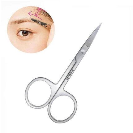 Eyebrow Trimming Scissors Eyelash Nose Hair Cutter Manicure Tweezers
