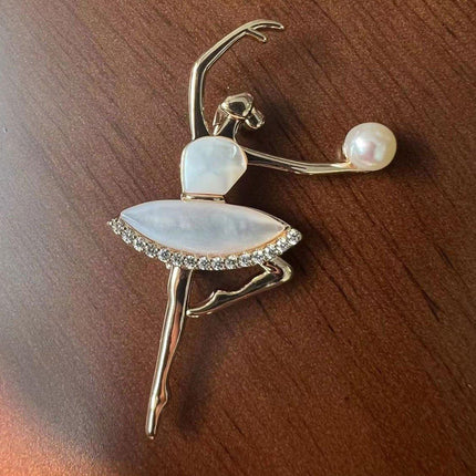 Elegant Ballet Girl Brooch Set Charming Dance Accessories Perfect Gift Idea