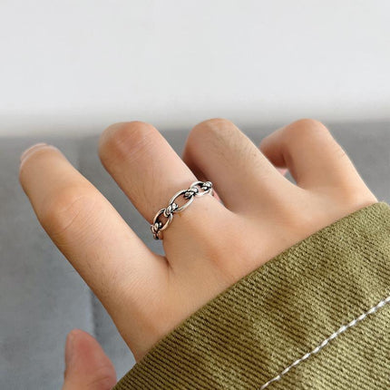 Silver Vintage Index Finger Ring Women Fashion Jewelry Adjustable Statement