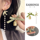 Bird Cage Asymmetrical Earrings Bow Long Fringe Dangle Jewelry Women Fashion