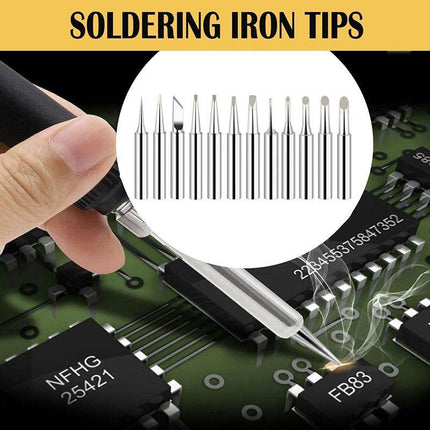 12pcs/set 900M-T Soldering Solder Iron Tips Bit For Hakko Welding Station Tools - Aimall