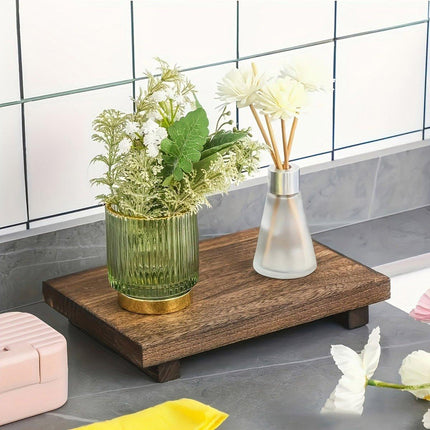 Wooden Soap Dish Storage Shelf Tray Rack Storage Box Case Bathroom Home Decor