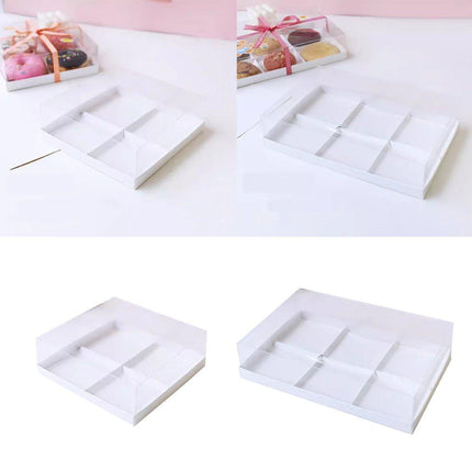 20PCS Small Cake Dessert Packing Box Transparent Box Donut Pastry Box Mousse Puffs