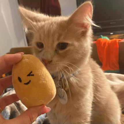 20PCS Handmade Cute Squeaky Little Potato Doll Pet Plush Doll For Dog Cat