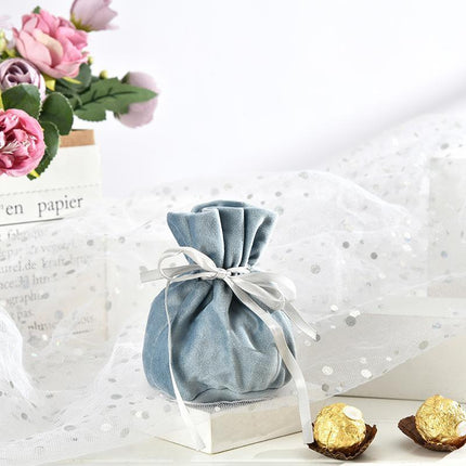 6PCS Velvet Cloth Drawstring Bags Gift Bag Jewelry Ring Pouch Earring Favor - Aimall