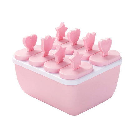 6/8 Cells Mould Maker Ice Cream Pop Reusable Icy Pole Frozen Square Molds Block