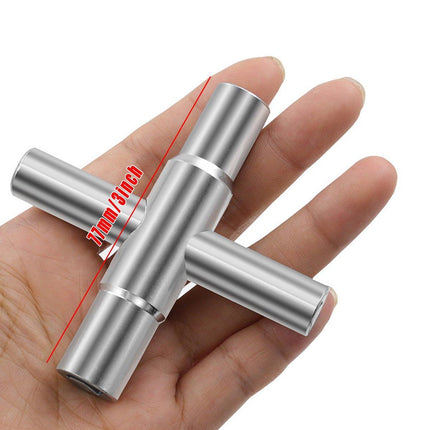 4 in 1 Silver Cross Faucet Wrench Household Bathroom Tool Multipurpose Wrench