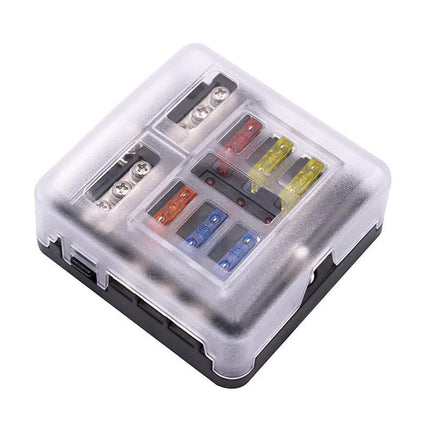23PC 6 Way Blade Fuse Box Block Holder Indicator LED Light 12V/32V Car Marine - Aimall