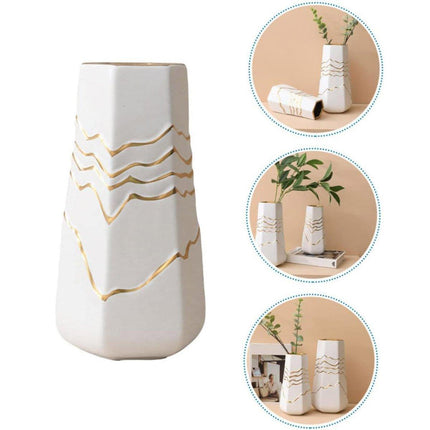 Ceramic Flower Vase Simple Home Hotel Decor Hydroponic Planting Container