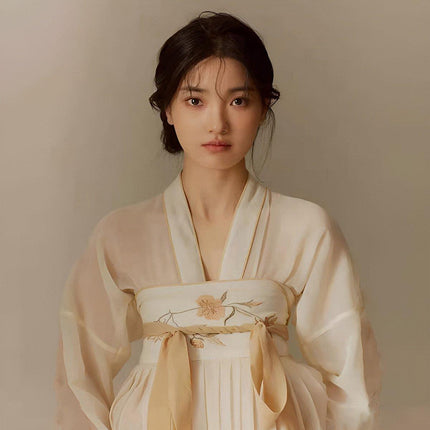 Hanfu Woman Ancient Style Chest-Length Skirt Daily Wear Traditional Outfit