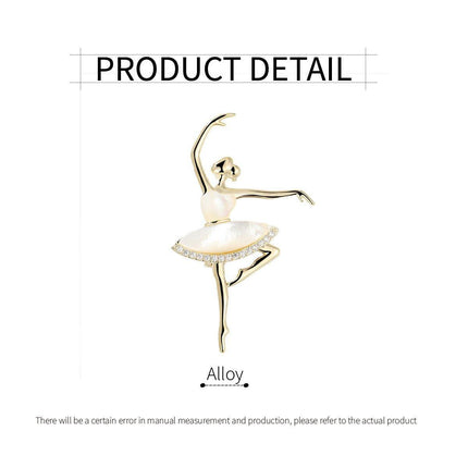 Elegant Ballet Girl Brooch Set Charming Dance Accessories Perfect Gift Idea