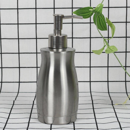 304 Household Stainless Steel Liquid Soap Lotion Shampoo Dispenser Bottle 400ML