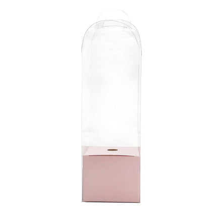 10pcs Bouquet Packaging Transparent PVC Flower Box Portable Floral Gift Boxes