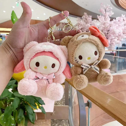 My Melody Cute Plush Doll Car KeyChain Backpack Small Pendant Stuffed Toy Gift AU - Aimall