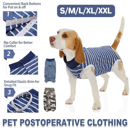 Dog Recovery Suit Anti-Lick Wound Protector Pet Clothing Post-Surgery Belly