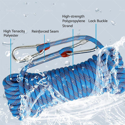 5 Sizes Outdoor Climbing Rope Nylon Safety Rope for Mountaineering Fire Escape