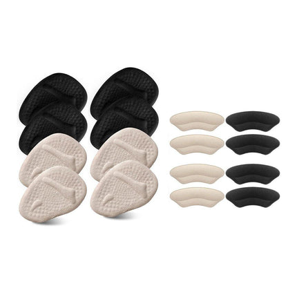 8Pairs High Heel Cushion Pads Forefoot Half Size Inserts of Foot Support Insoles