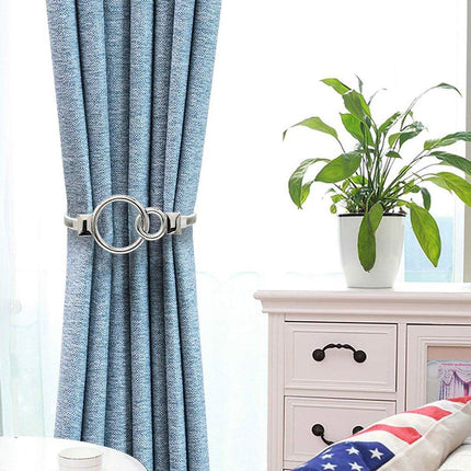 4pcs Metal Spring Curtain Tiebacks Elastic Fasteners for Home Window Drapes